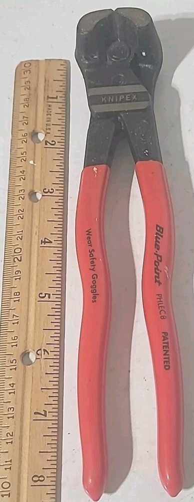 Blue-Point Tools (Knipex) PHLEC8 Ultra High-Leverage End Cutter - 8” Long Tool.