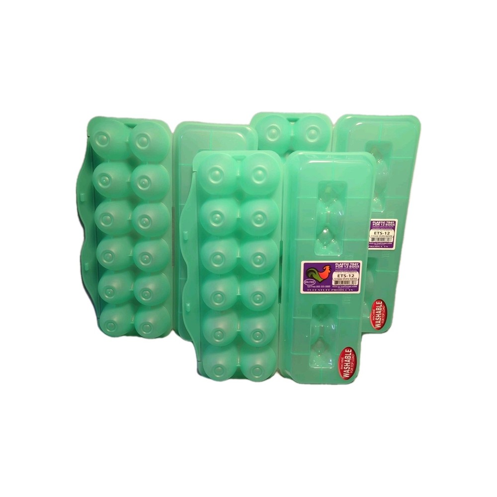 Tuff Stuff Reusable Plastic Chicken Egg Carton - 3 pack