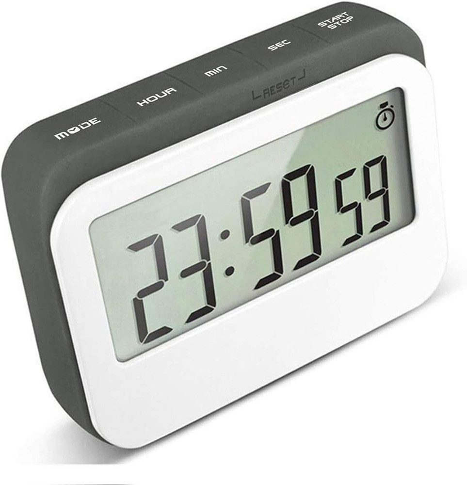 Digital Kitchen Timer 12/24 Hours Alarm Clock with Magnetic Back and Retractable