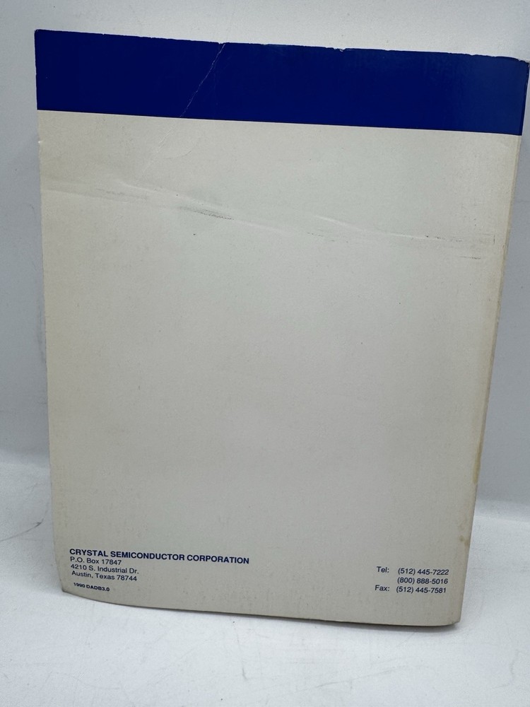 Crystal Semiconductor Corporation Data Acquisition Data Book 1990 Volume 1