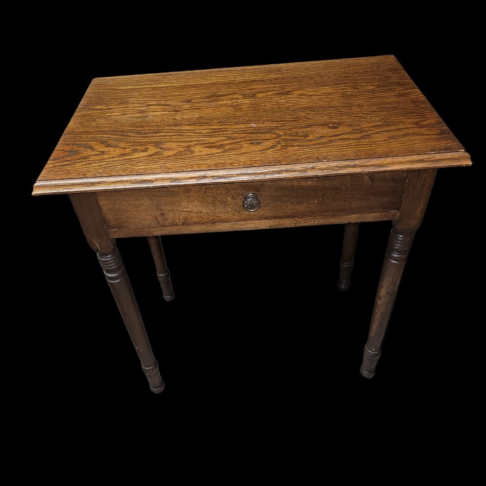 Antique Wooden One Drawer Side Table