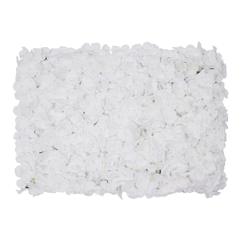 20Pcs Flower Panel White Artificial Flower Wall Panel Flower Backdrop Wall Decor