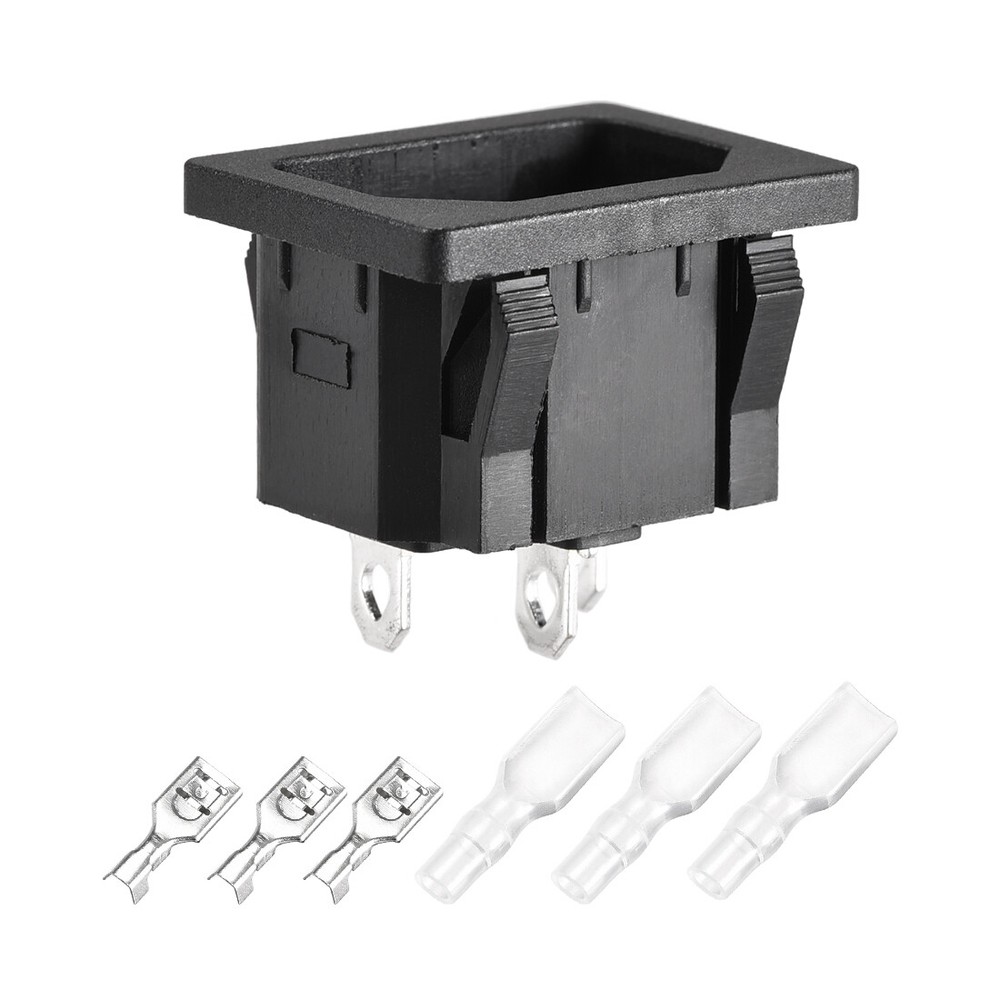 C14 Inlet Power Socket Plug Industrial Socket Plug IEC320 AC250V 10A 2 Set