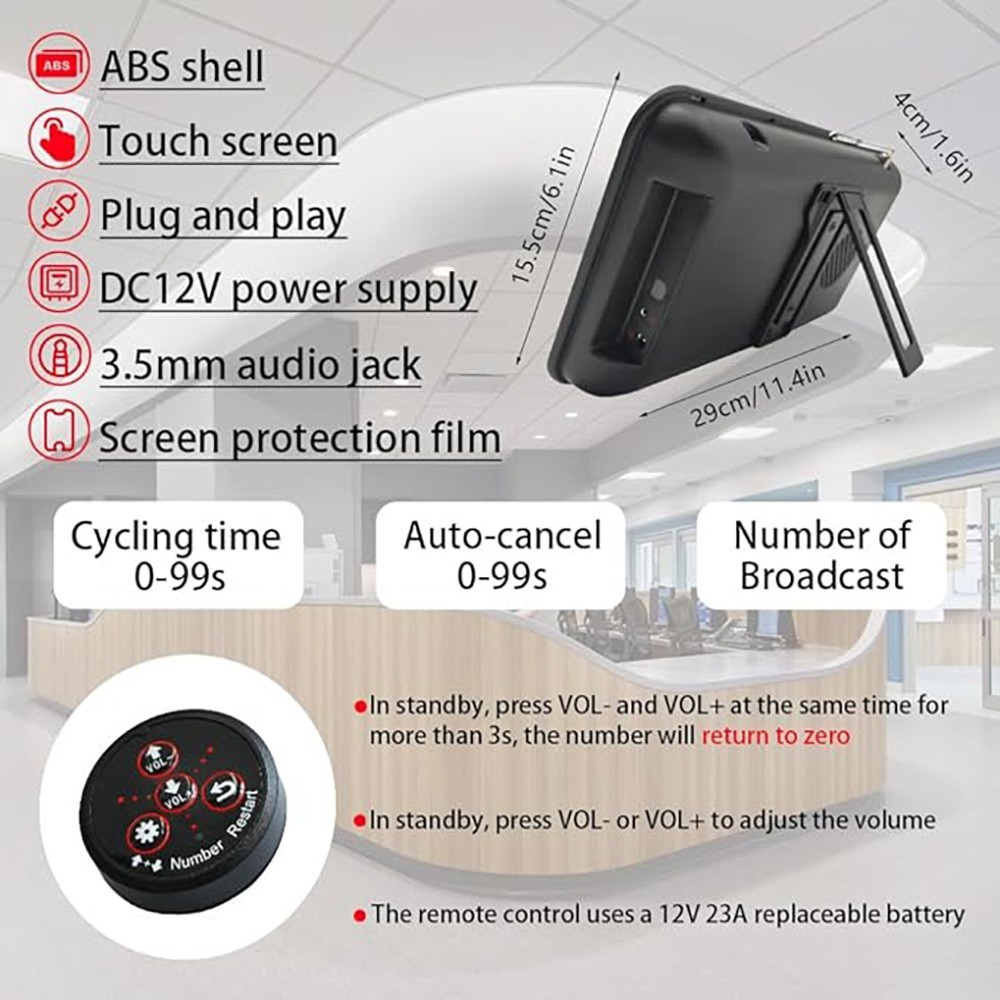 Queuing Wireless Calling System Restaurant Pager Customer Waiting Number System