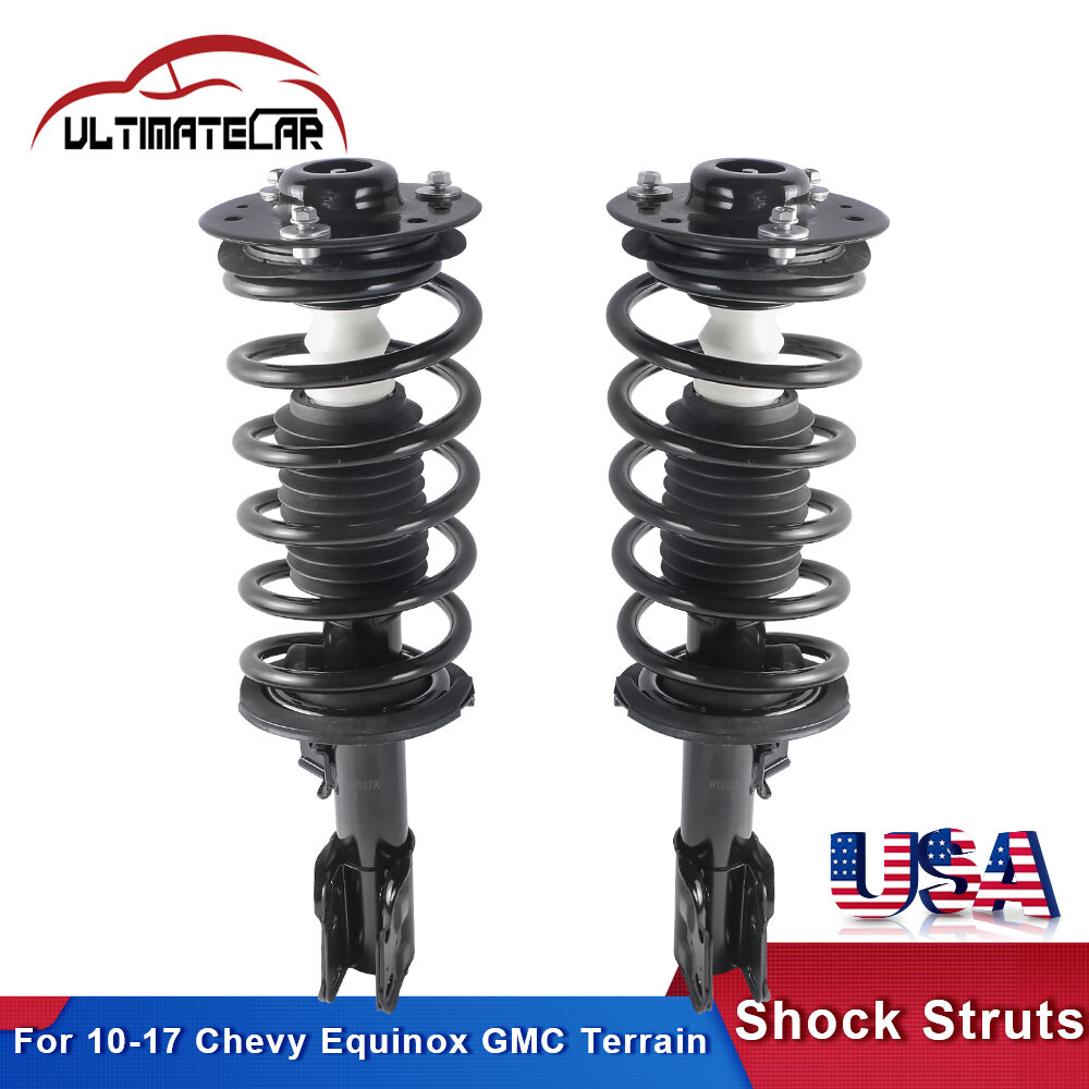 Pair Front Shock Struts & Coils Assembly For 2010-2017 Chevy Equinox GMC Terrain