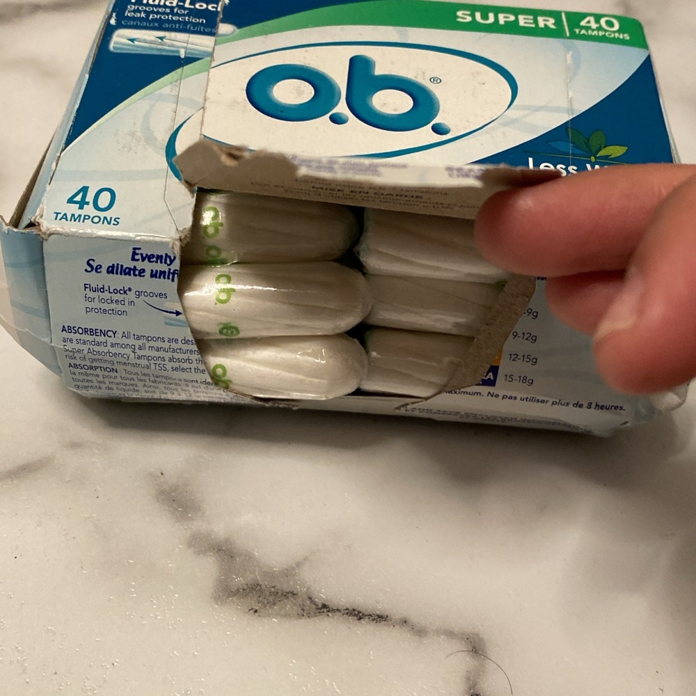 o.b. OB Tampons (2) Boxes Original 80 Tampons NEW Regular Super Plus