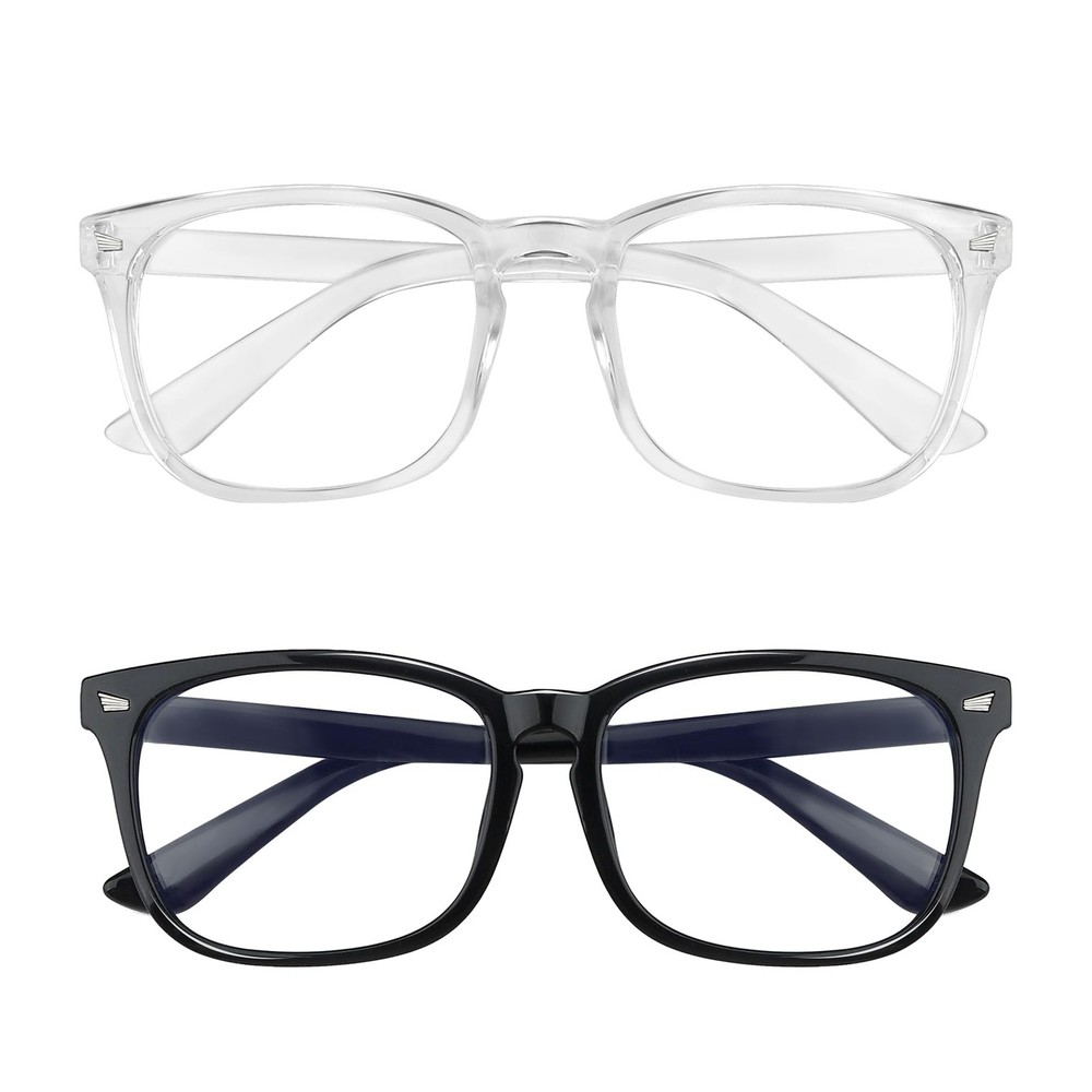 Blue Light Blocking Glasses, 2 Pack Blue Light Glasses Men, Blue Light Glasses