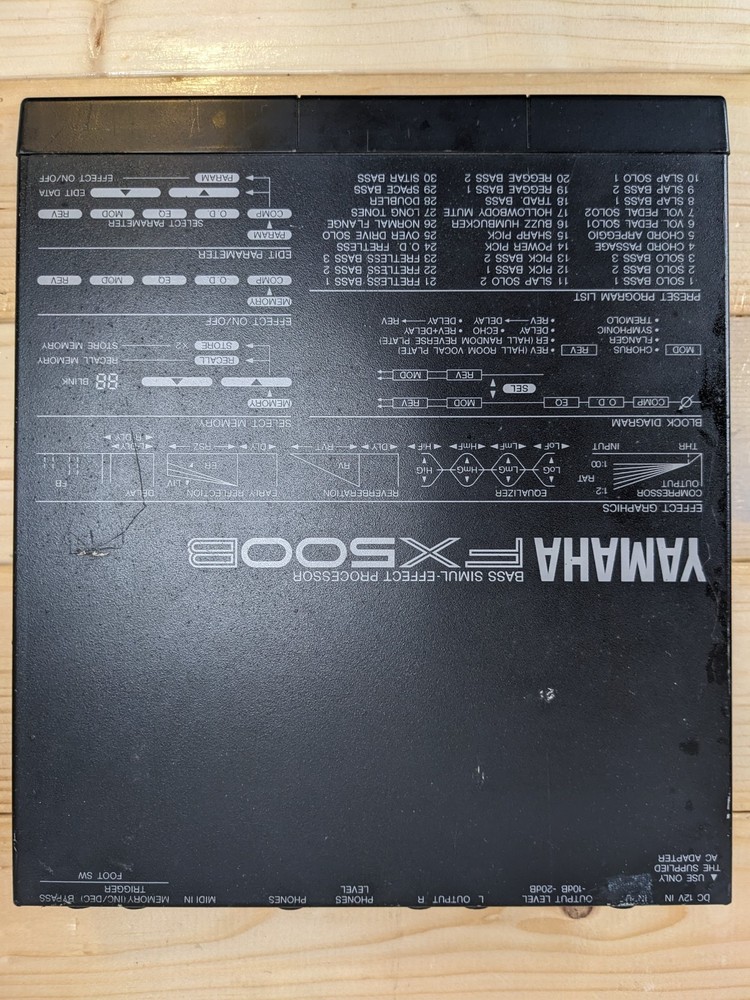 YAMAHA FX500B Multi Effects Processor w/PA1207 Adapter Tested & Working MIJ