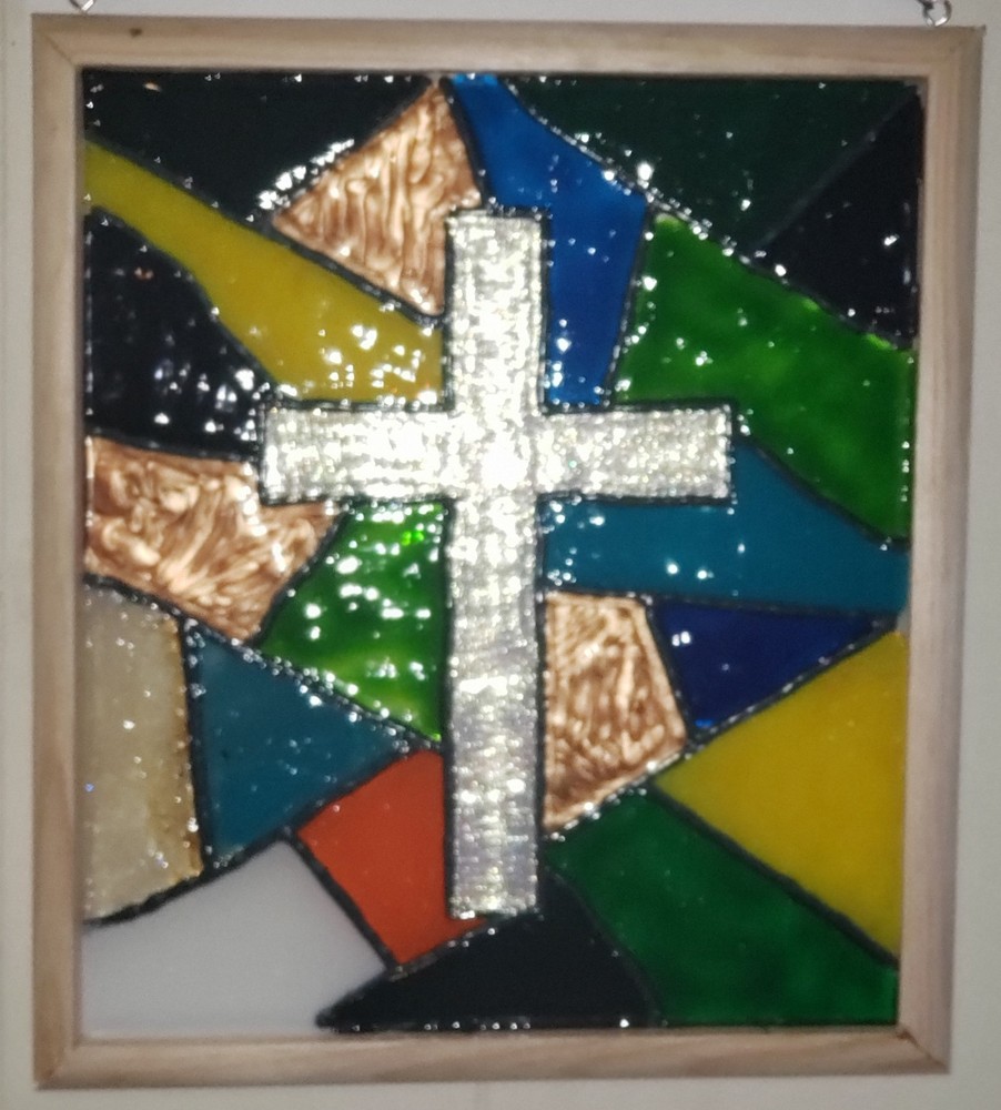 Hand Painted Stain Glass Framed Panels