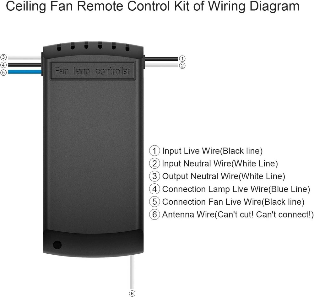 Timing Wireless Remote Control for Ceiling Fans - Universal Fit & Easy Operation