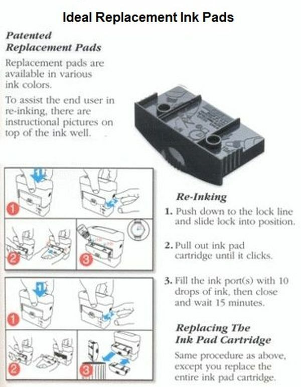 Ideal 30 Replacement Ink Pad Blue Ink