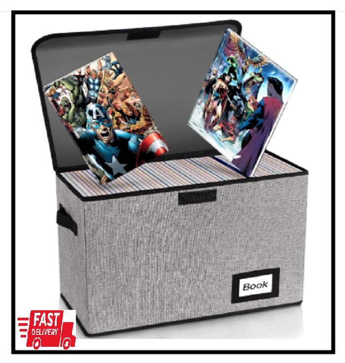 Comic Book Storage, Comic Book Box, 15.8" X 7.8" X 11.8", Collapsible Comic