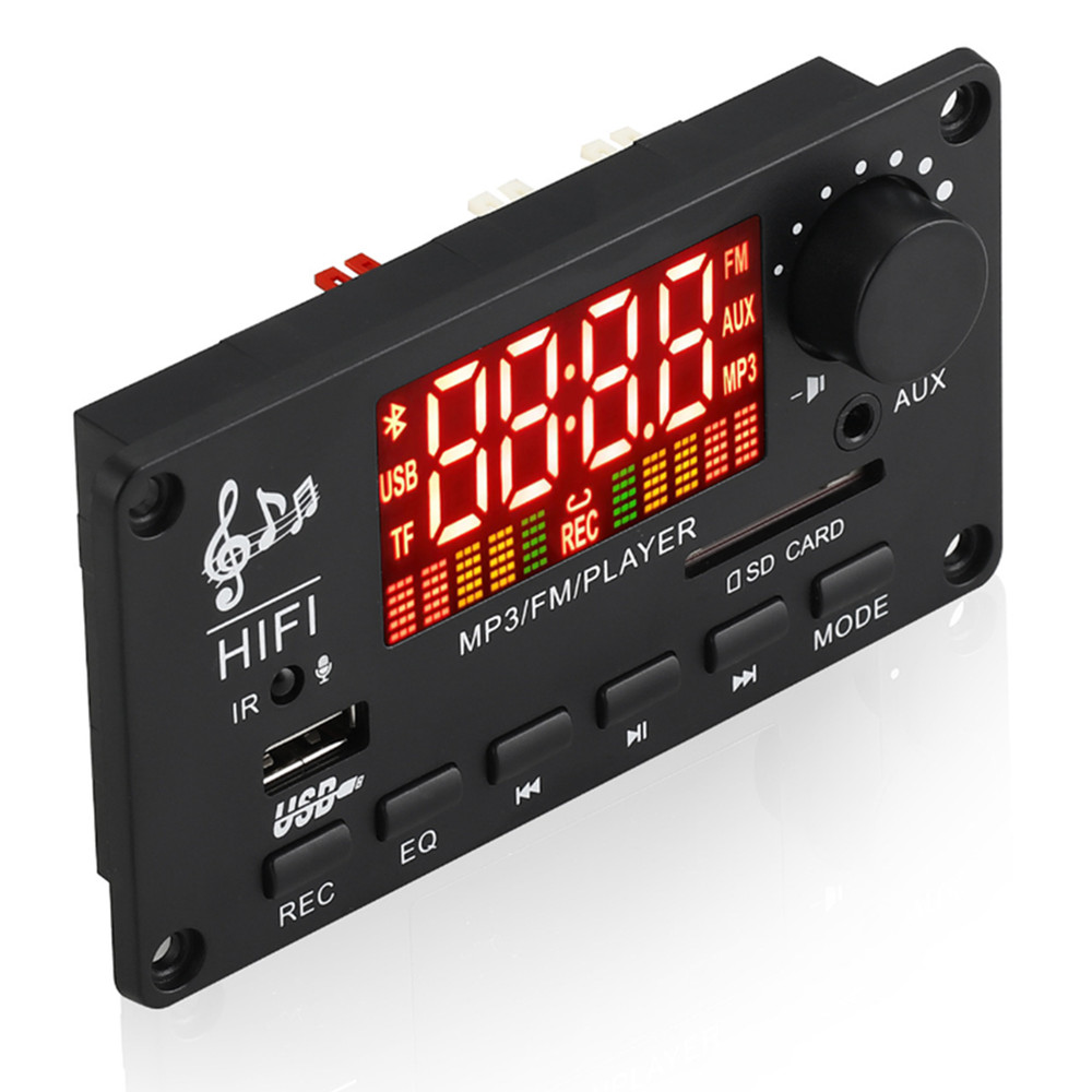 Car FM Radio Module Bluetooth 5.0 Speaker MP3 Decoder Board USB TF FM Player