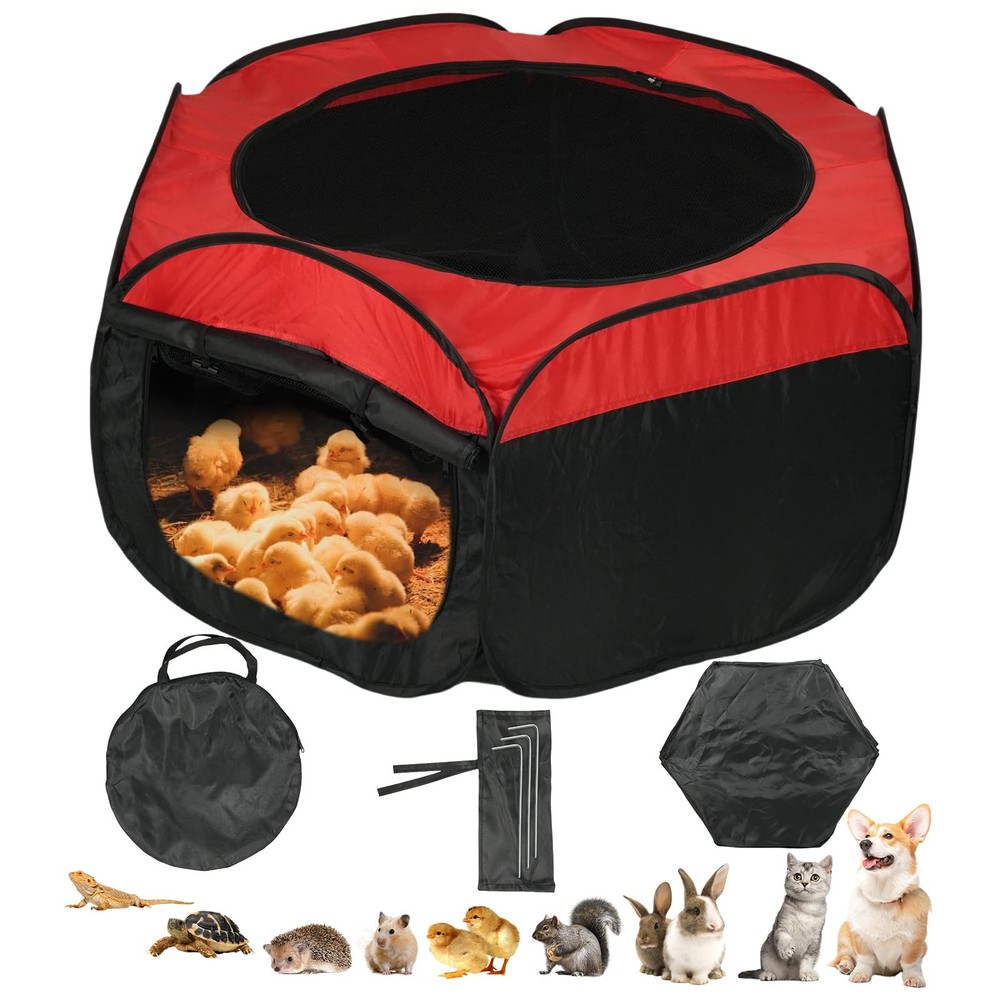 Chick Brooder Box Pop-Up Starter Kit w/ Double Doors Fits Up to 15 Chicks