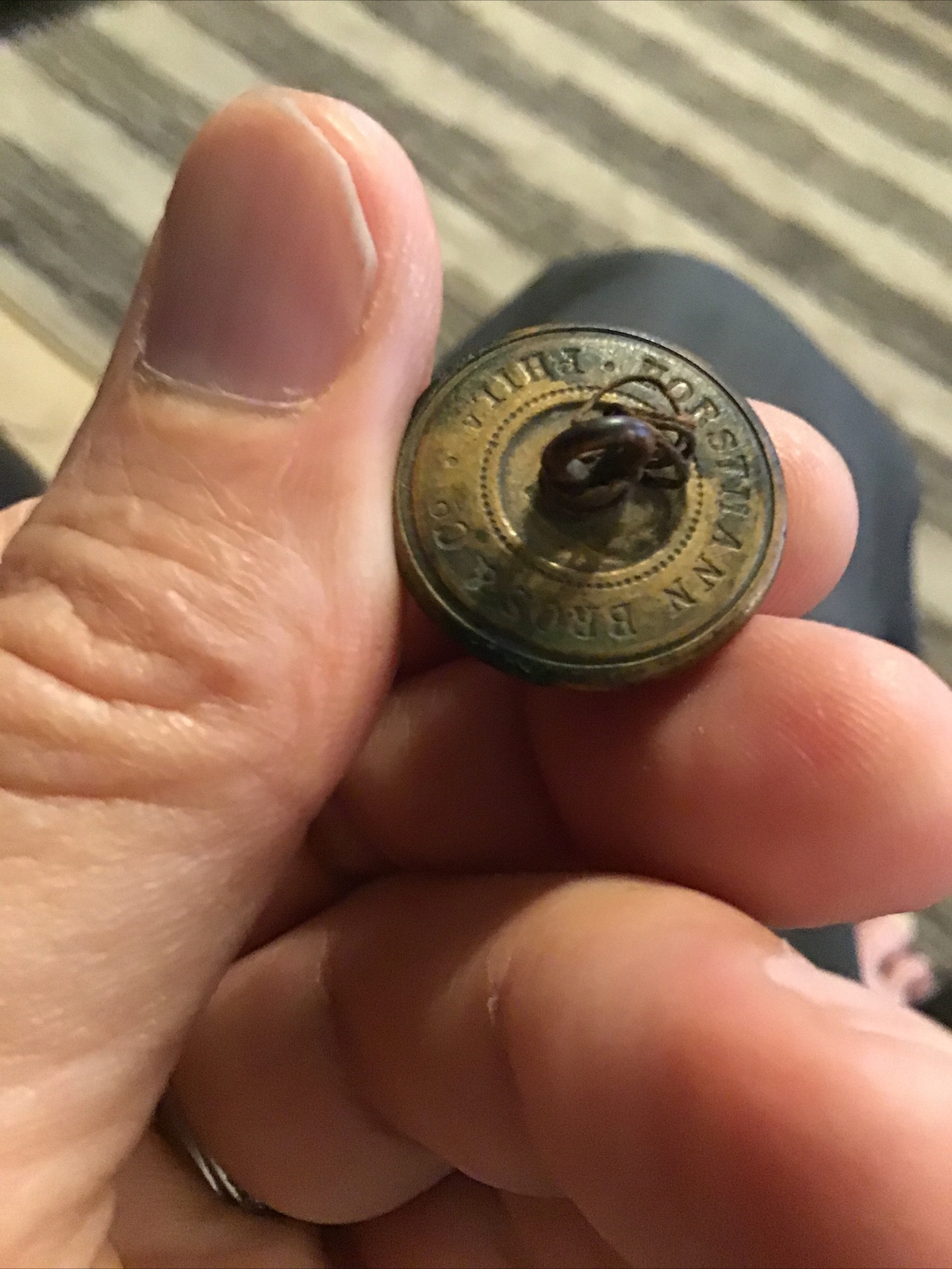 Virginia Staff Officer State Seal Coat Button Horstmann Bros & Co. Phila 1870-92