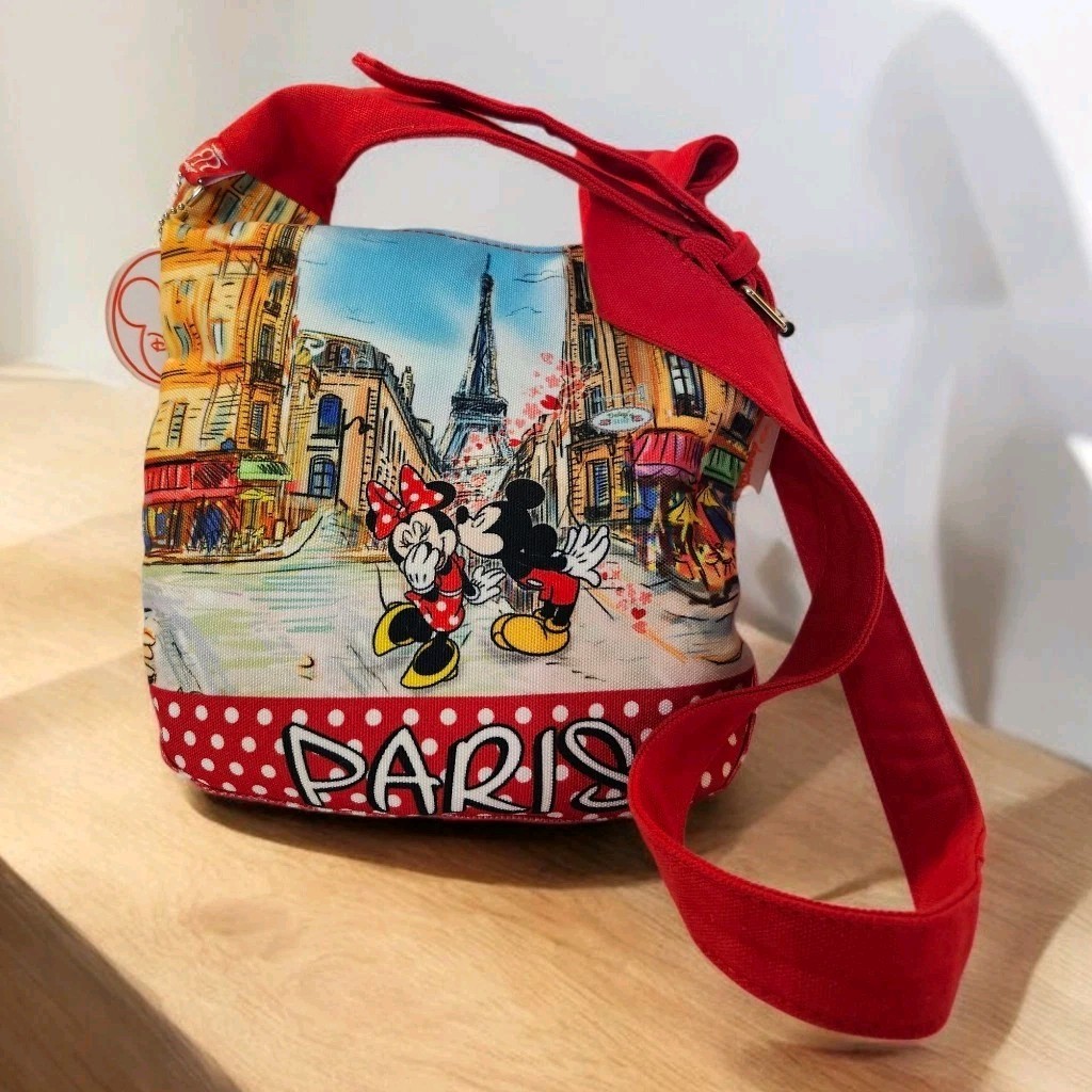 Robin Ruth x Disney Paris Mickey & Minnie Mouse Red Polka Dot Crossbody Bag EC