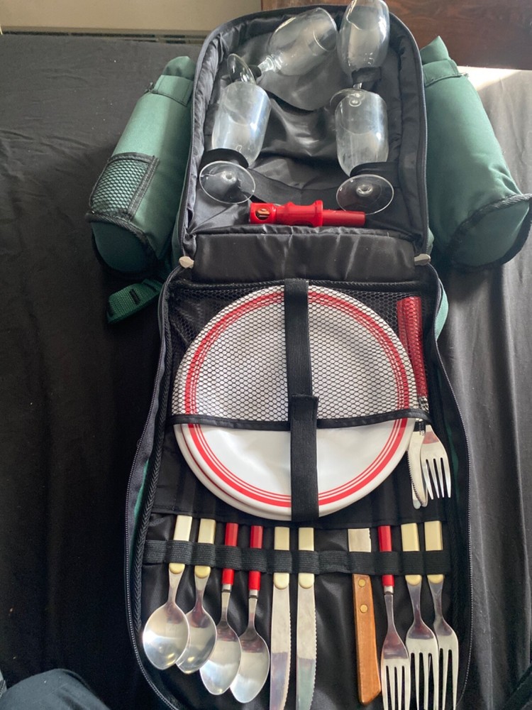 Stonehaven Picnic Back Pack with plates, utensils, etc.