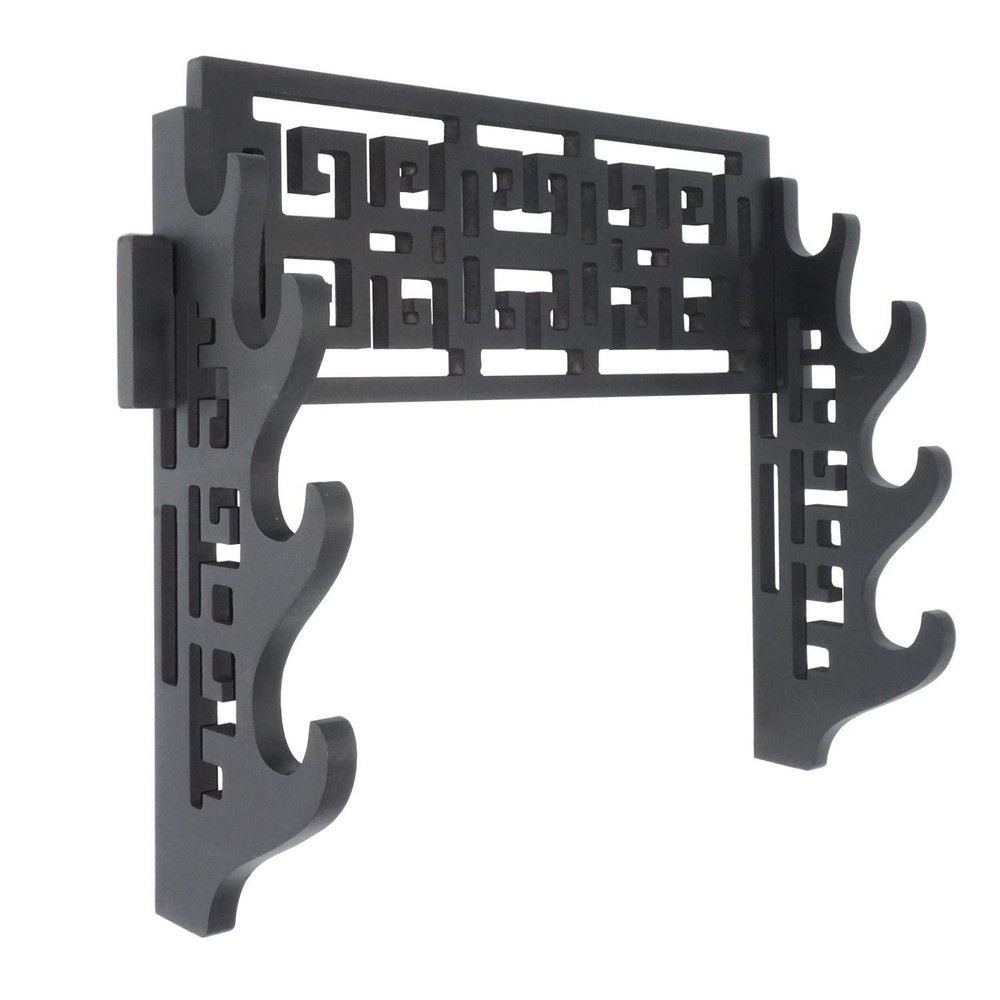 4 Tier Sword Holder Wall Mount Samurai Sword Display Stand Sword Bracket Hang...