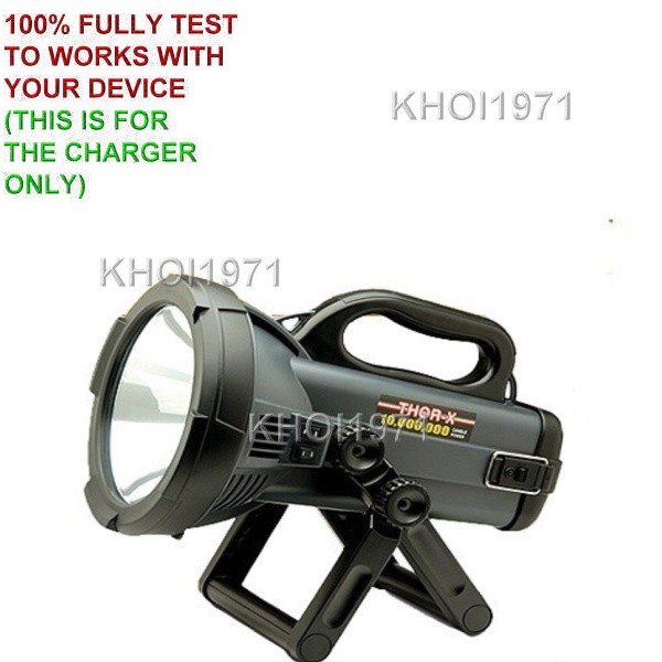 WALL Charger AC adapter for THOR X 10 Million Candle Light Power spotlight