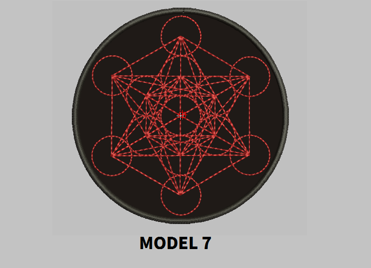 Metatron 9" Round Patch Embroidered customized color