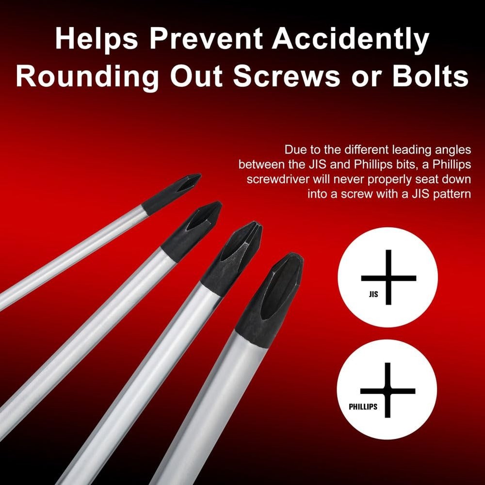 TUSK JIS Screwdriver Set Red