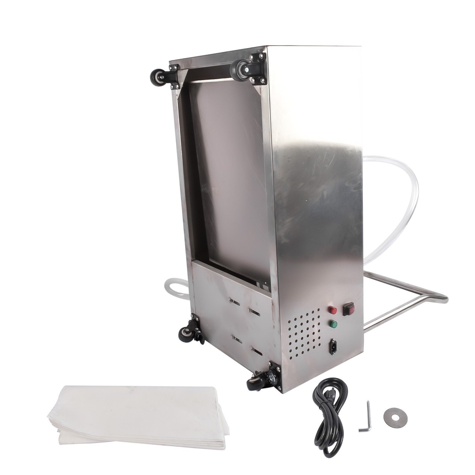 Commercial 55L Fryer Oil Filter - Mobile 304 Stainless Steel w/ Wheels & Pump