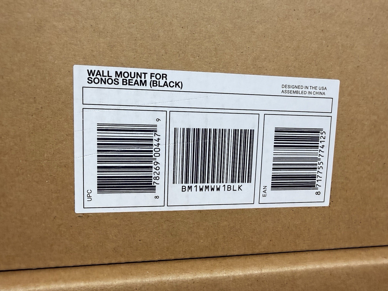 Sonos BM1WMWW1BLK Beam Wall Mount - Black ( PRICE FOR EACH )