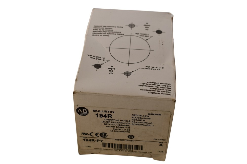 Allen-Bradley 194R-PY Ser A Operating Disconnect Handle Red/Yellow Lockable
