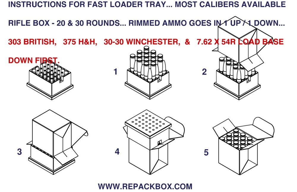 REPACKBOX Fast Loading Tray: 7.62 X 39 for FILLING REPACKBOX Ammo Boxes