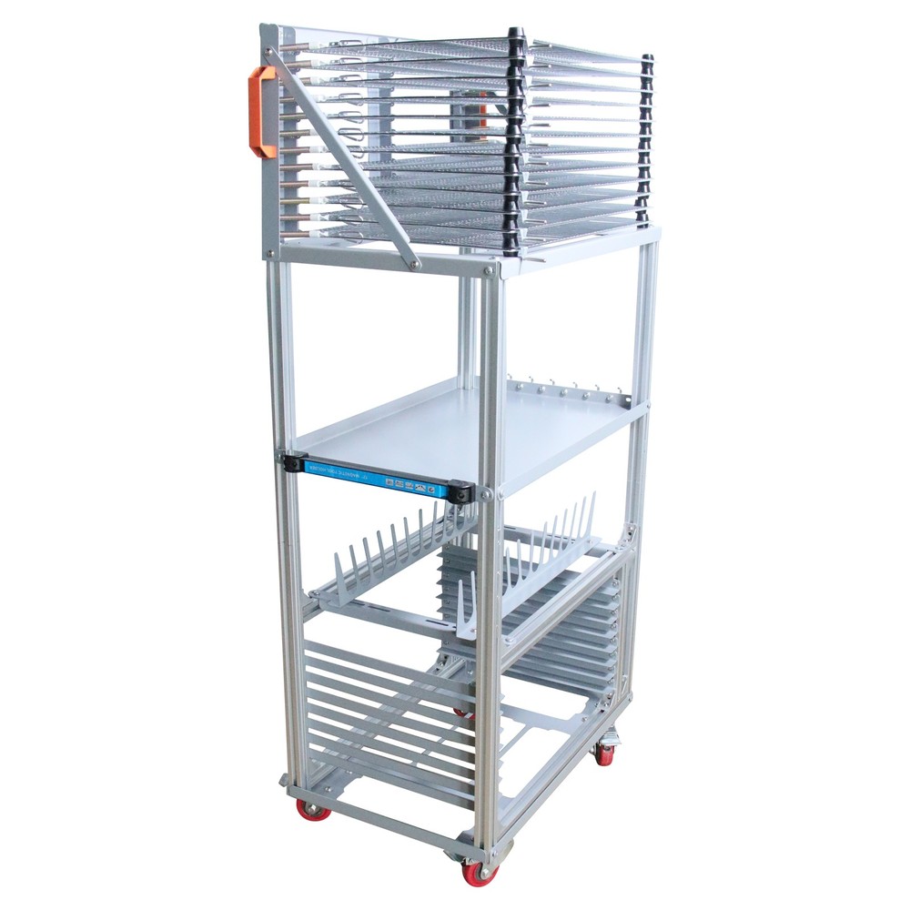 5-in-1 Floor-standing Screen Printing Tool & Material Combination Rack 4 Layers