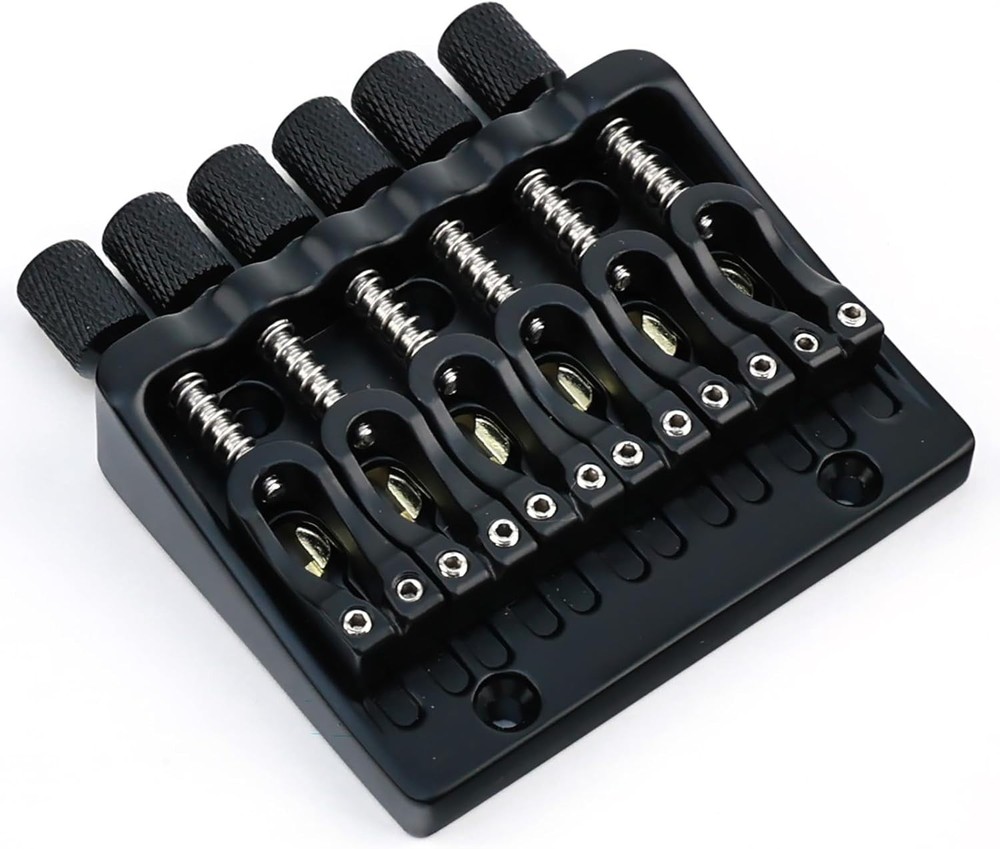 6 String Guitar Zinc Alloy Headless Fixed Bridge Knobs Matte Black Tremolo Syste