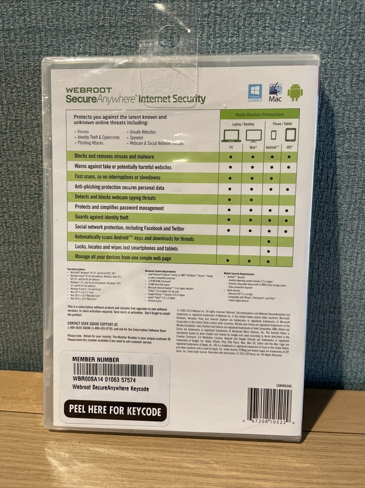 Webroot SecureAnywhere Internet Security Full Version for Windows & Mac - NEW