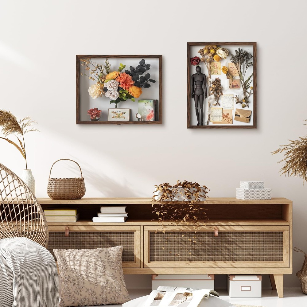 Extra Large 16x20 Shadow Box Frame, 3.54" Deep Display Case with Linen Back &...