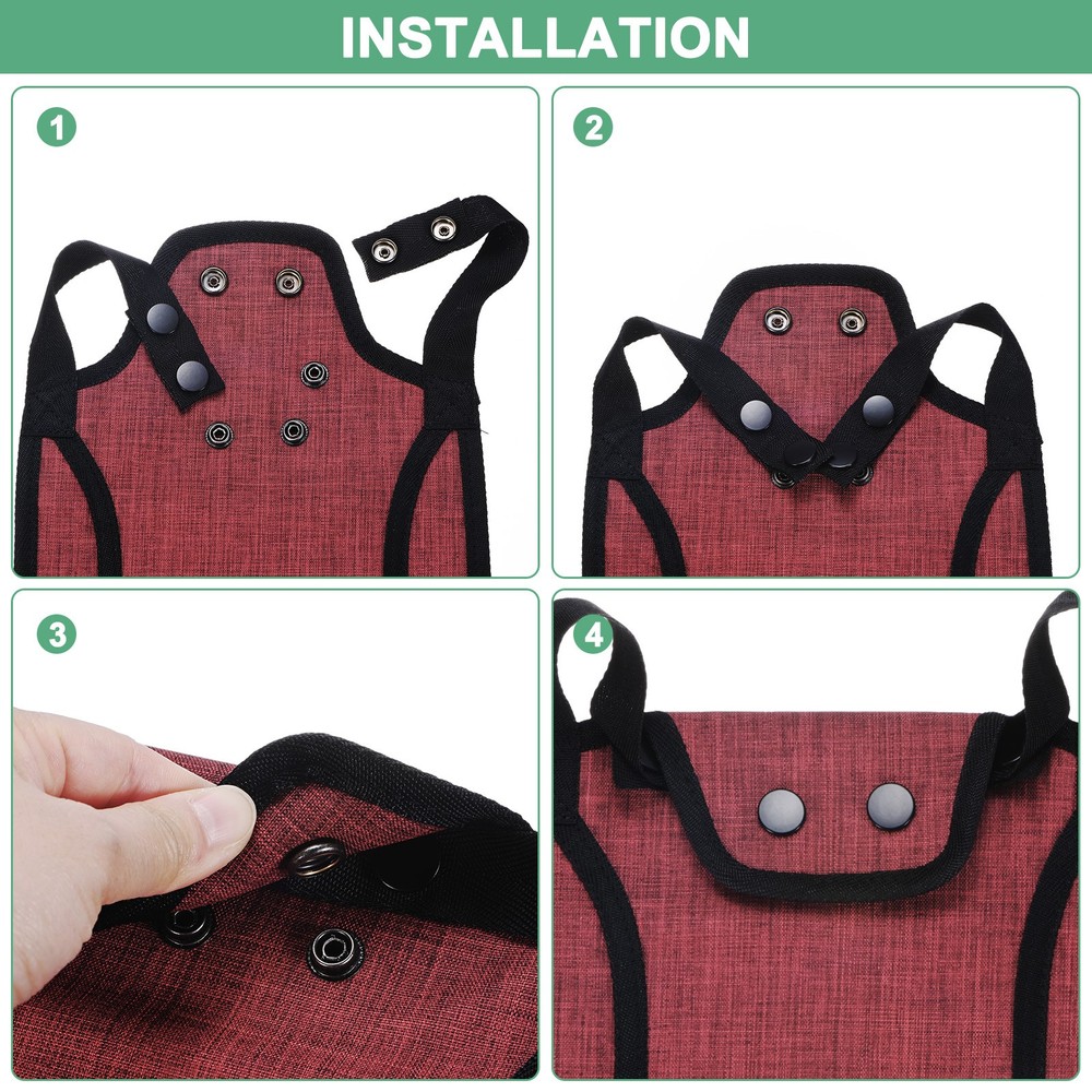 3-Pack Premium Chicken Saddle, Hens Saddle with Adjustable Strap [Red]