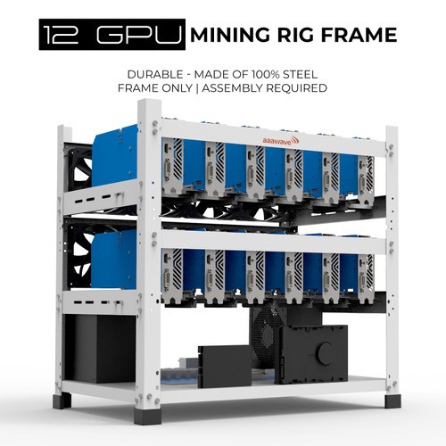 AAAwave The Sluice V2 12GPU Open Frame Mining Rig Frame Chassis