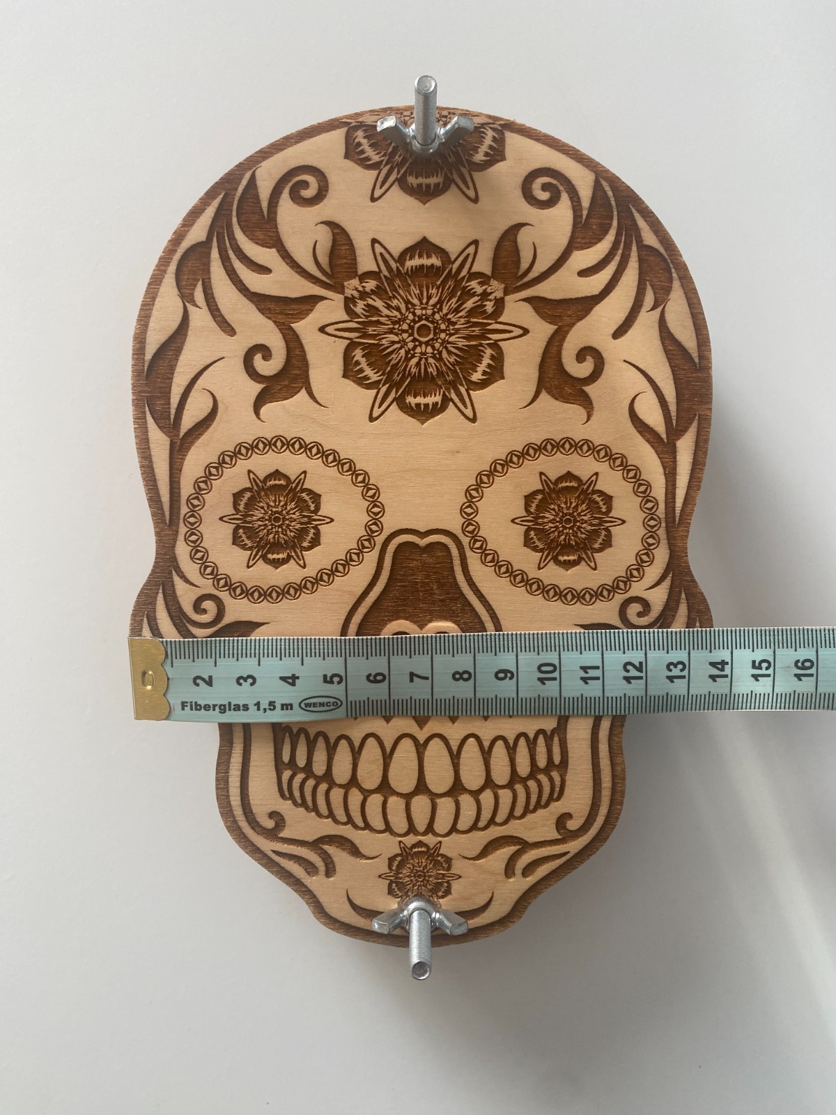 New Handmade Wooden Flower Press Skull Design | Botanical Leaf Herb Press