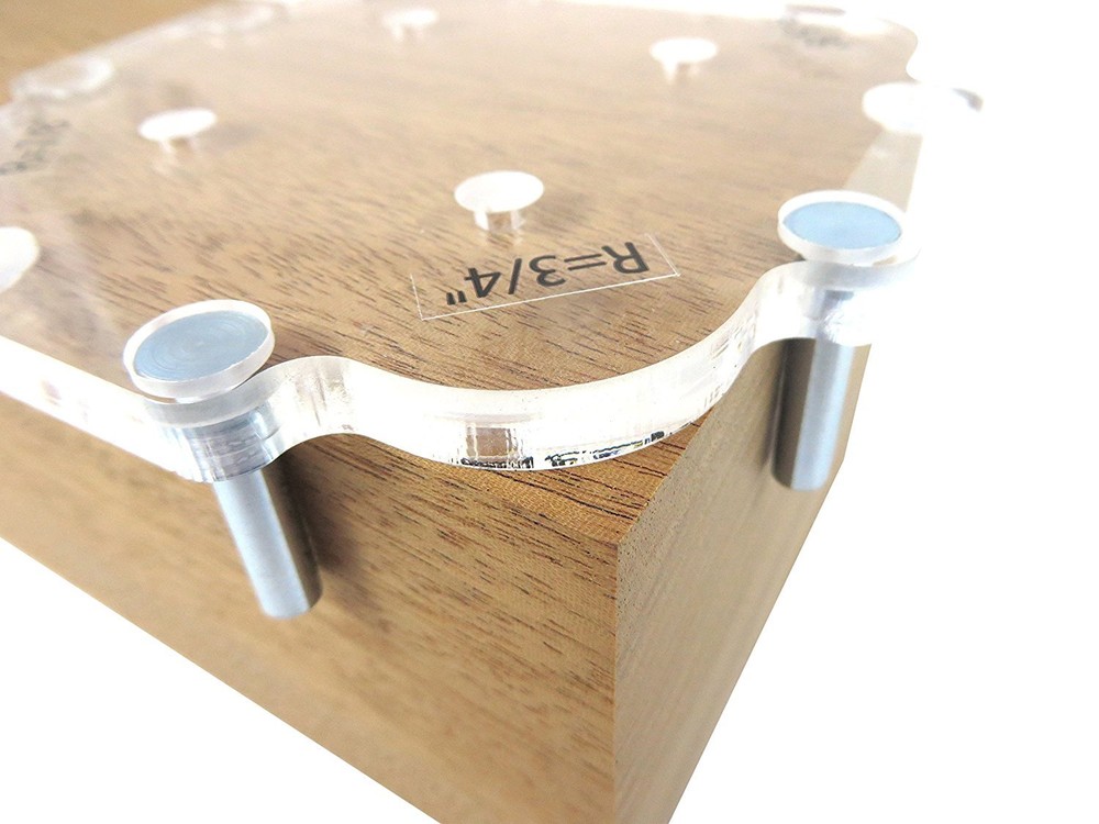 Router corner radius jig kit table work template trim bit woodworking 12 profile