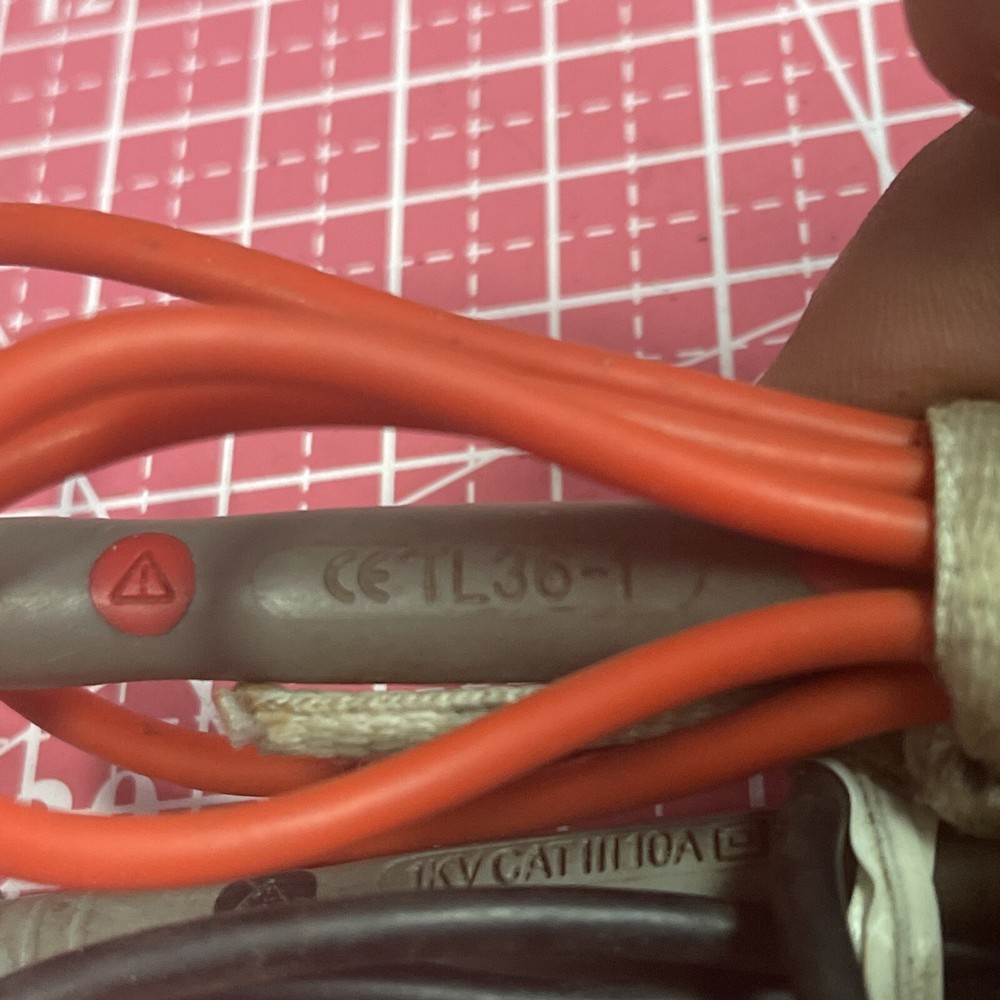 Multimeter Meter Test Prob Leads 1kv 10A Cat III Tested / Working Set