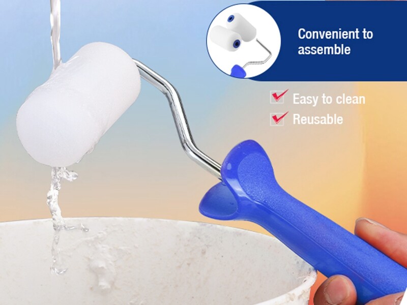 WORKPRO Small Paint Roller 2.5 inch 12-Pack Mini Foam Paint Roller Covers