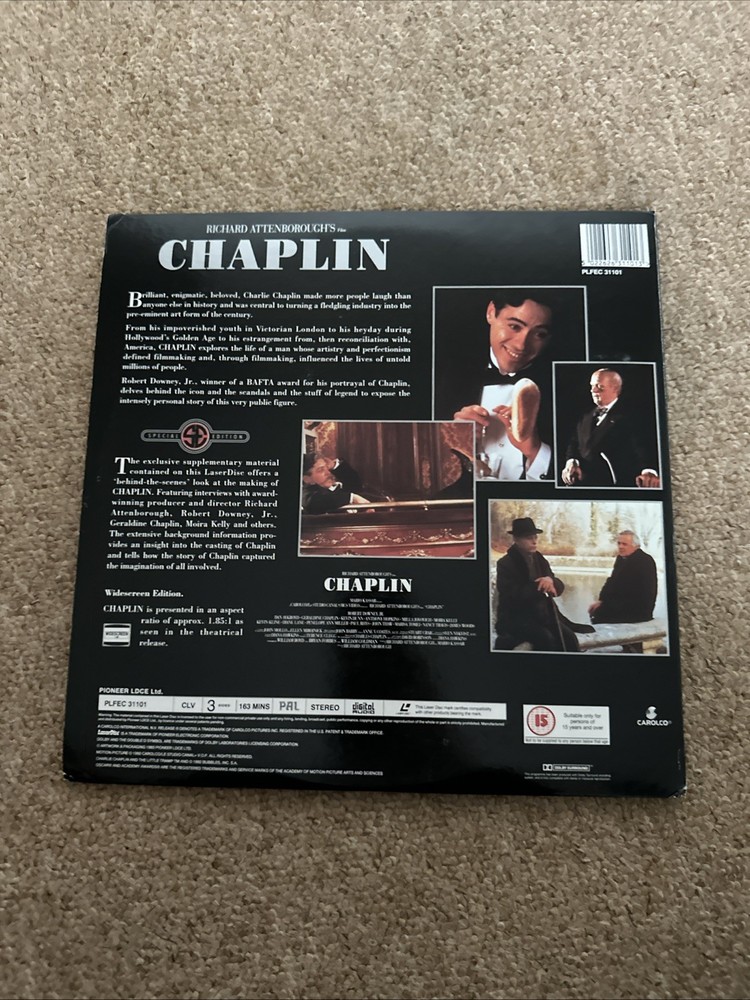 Chaplin Widescreen Edition Laser Disc - PAL