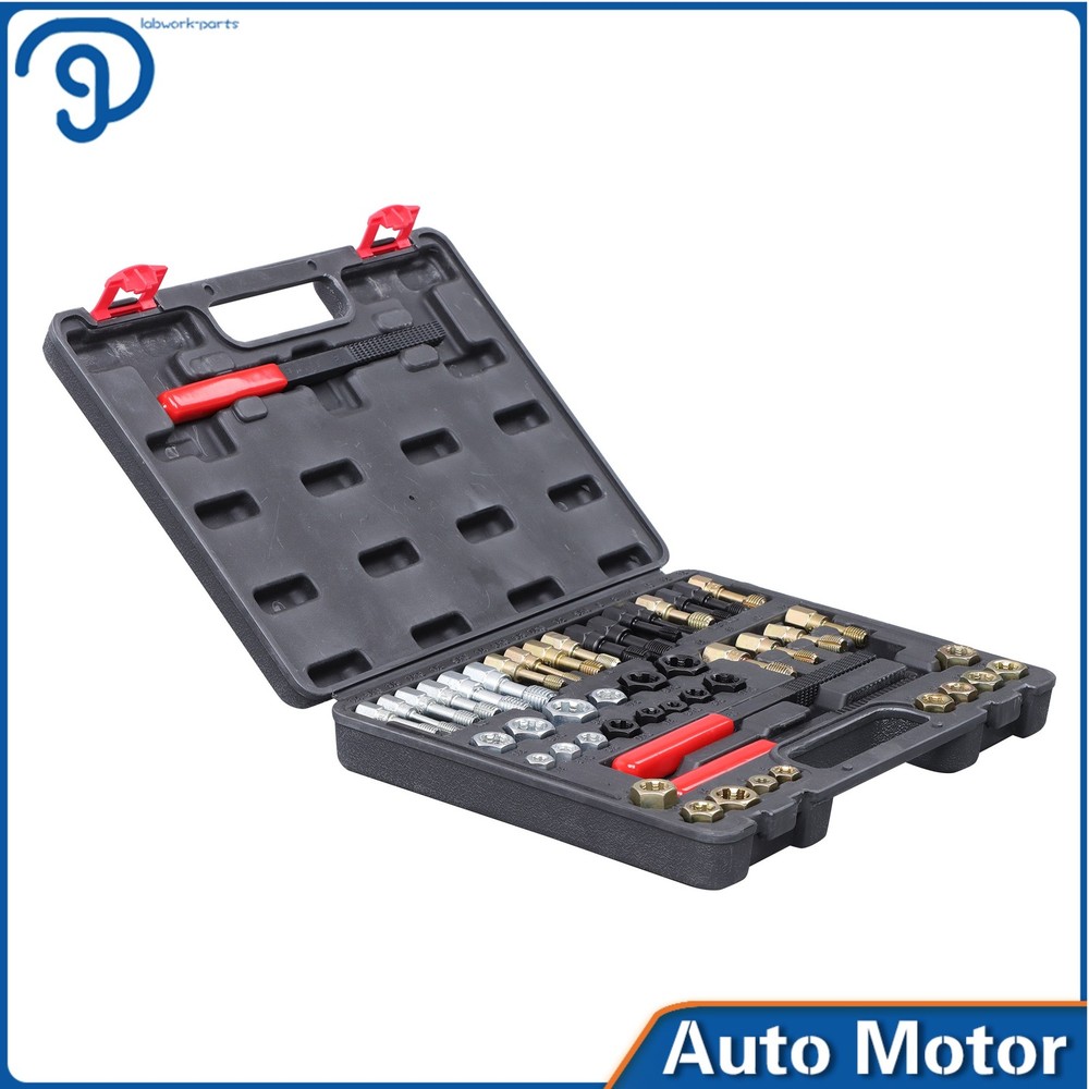 49 Piece Thread Chaser Kit SAE Metric Tap Set with Bolt Threading Tools