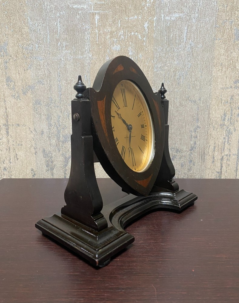 Vintage Seth Thomas Wood American Table Clock Mechanical Operating