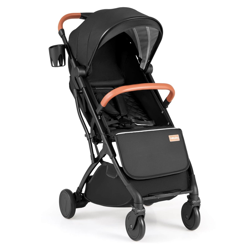 Lightweight Baby Stroller w/One-Hand Folding, Extendable Canopy, Storage Baske