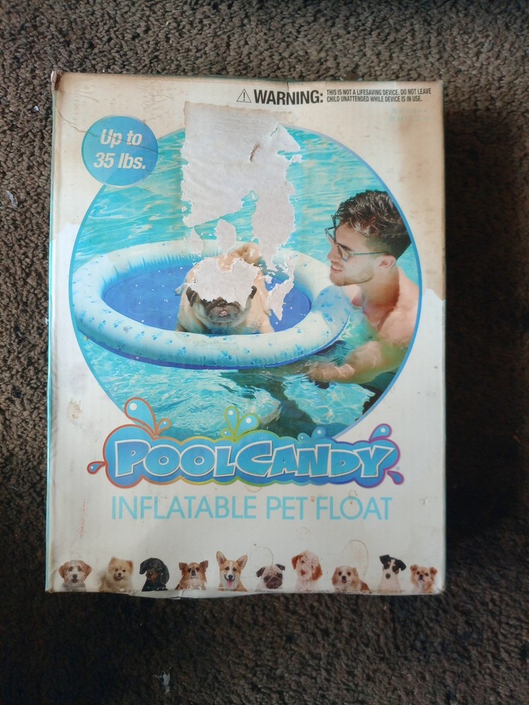 PoolCandy Inflatable Pet Float - Easy Set Up Doggy Pool Floats