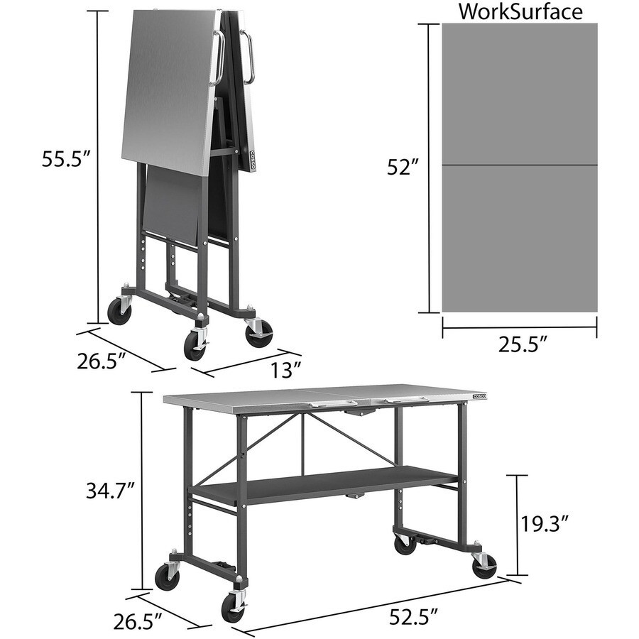 Stainless Commercial SmartFold Portable Workbench