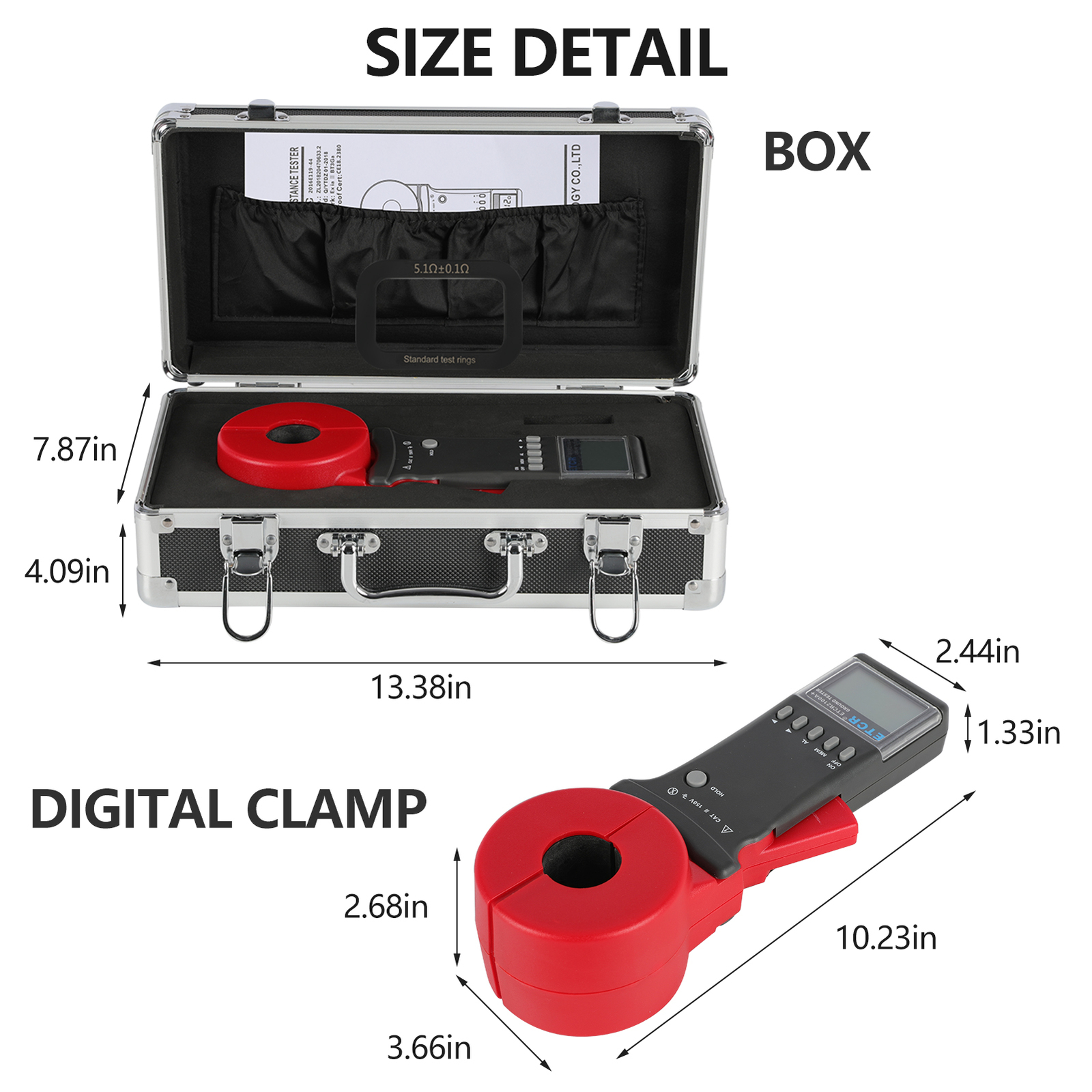 Ground Earth Resistance Tester Earth Resistance Tester Digital Clamp On Ground
