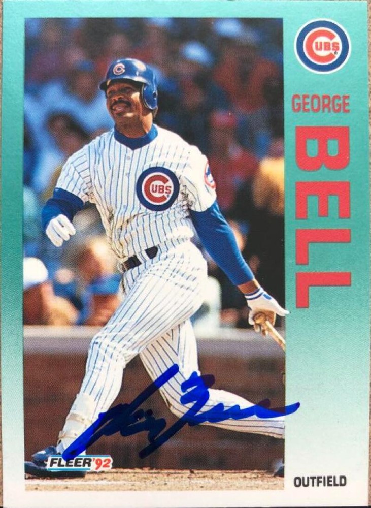 George Bell Autographed 1992 Fleer #376