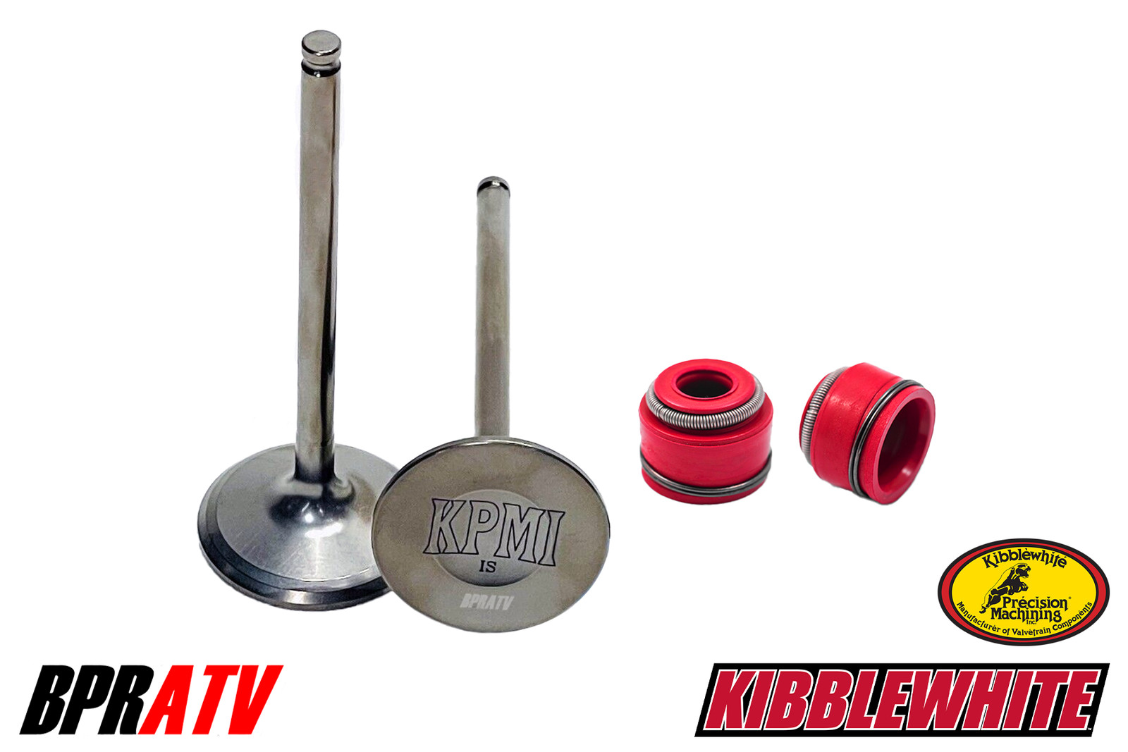 Kibblewhite +1mm Stainless Valve Set YFZ450R YFZ450 YZ450F WR450F RED Seals USA!