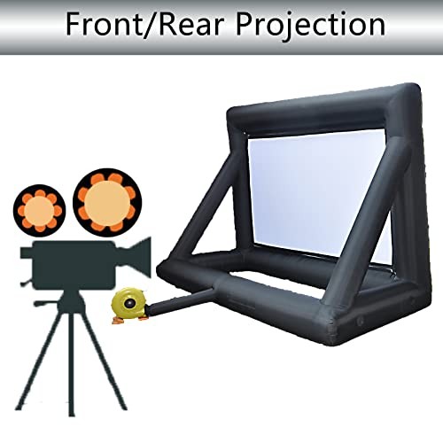 Inflatable Projector Screen, Outdoor Projector Screen, Front/Rear 16ft