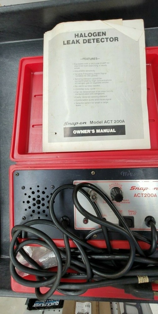 SNAP-ON TOOLS VINTAGE ELECTRONIC HALOGEN LEAK DETECTOR ACT200A